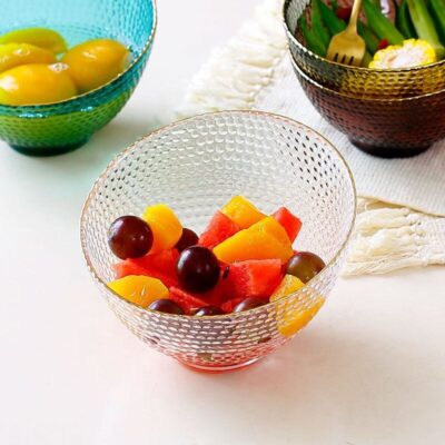 glass bowl for food and salad