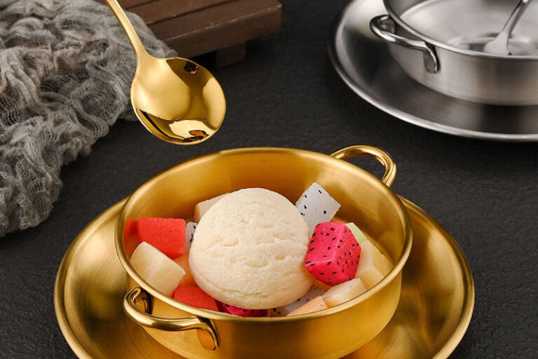 Stainless steel dessert and ice cream bowl