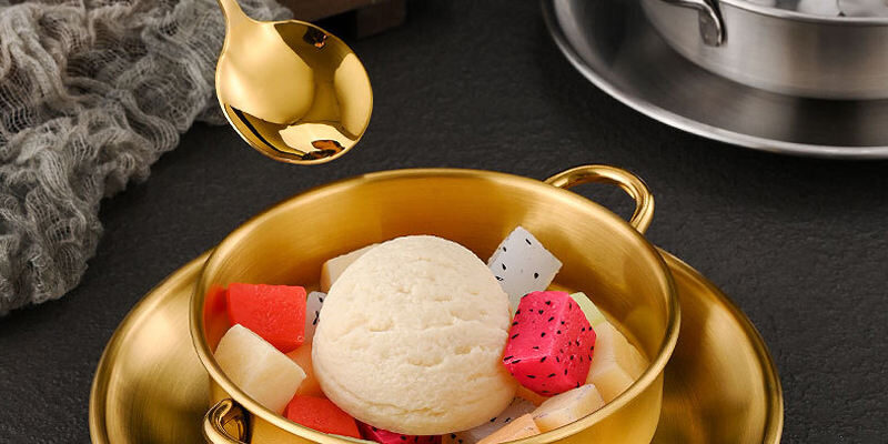 Stainless steel dessert and ice cream bowl