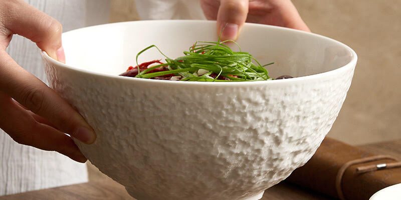 ceramic rice soup bowl matte finish