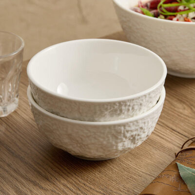 ceramic rice soup bowl matte finish