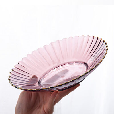 glass salad fruit bowl for kitchen