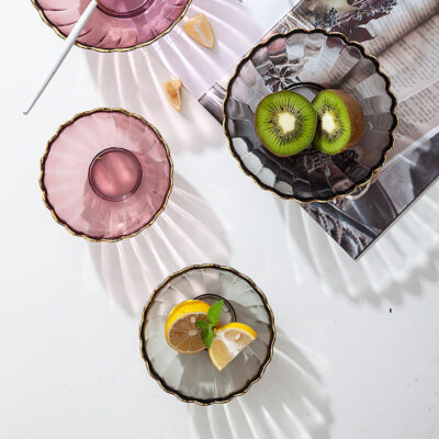 glass salad fruit bowl for kitchen
