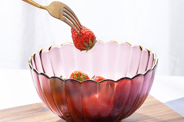 glass salad fruit bowl for kitchen
