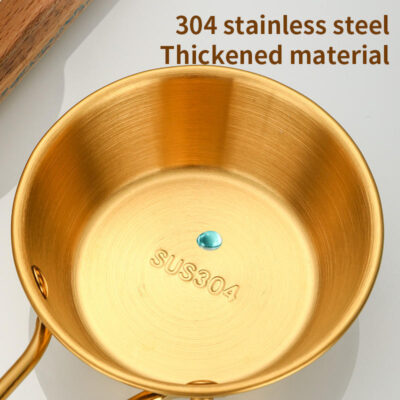 stainless steel dipping bowl with handle