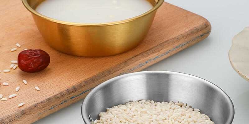 stainless steel dipping bowl with handle