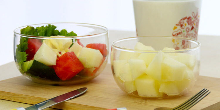 borosilicate glass fruit salad bowl