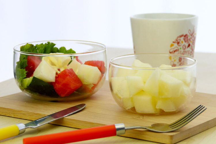 borosilicate glass fruit salad bowl