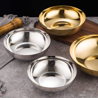 stainless steel rice and noodle bowl