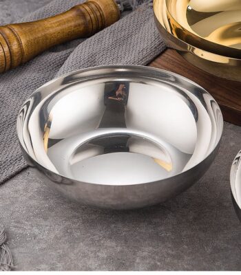 stainless steel rice and noodle bowl