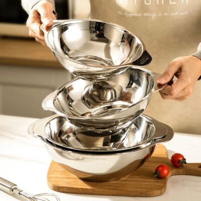 304 stainless steel mixing bowl with side handle