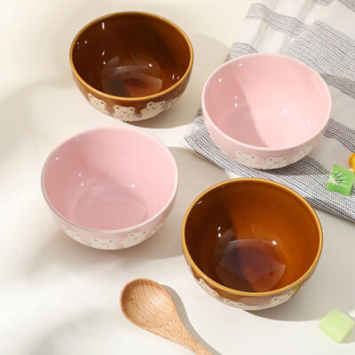 cartoon ceramic small bowl set