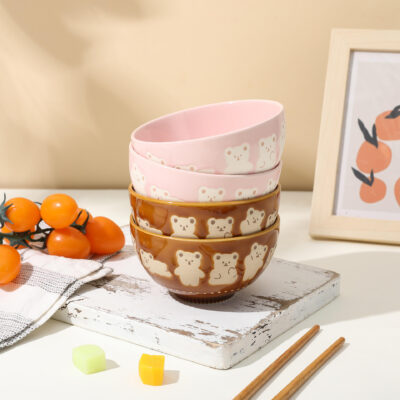 cartoon ceramic small bowl set