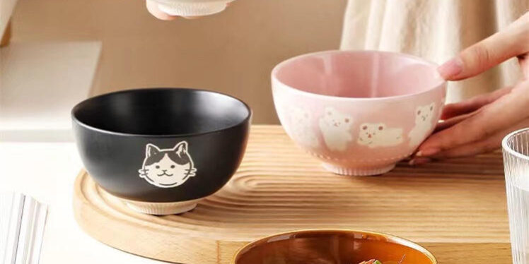 cartoon ceramic small bowl set