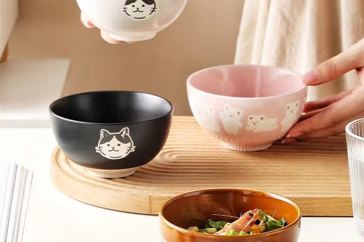 cartoon ceramic small bowl set