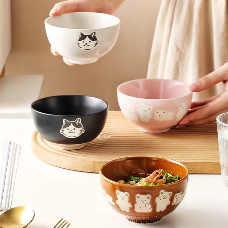 cartoon ceramic small bowl set