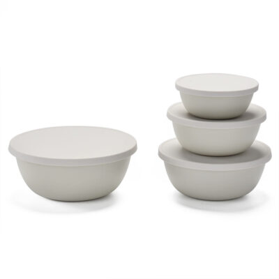 Thick stainless steel deep mixing bowl