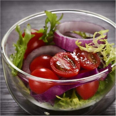 glass bowl cup for salad and fruit