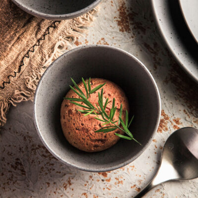 round grey ceramic bowl for restaurants