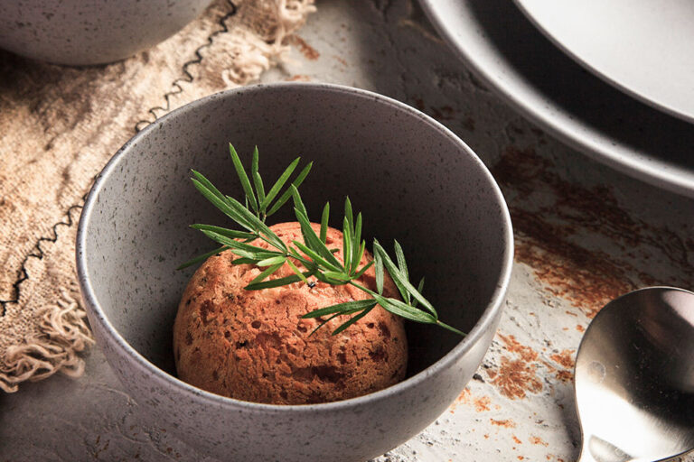 round grey ceramic bowl for restaurants