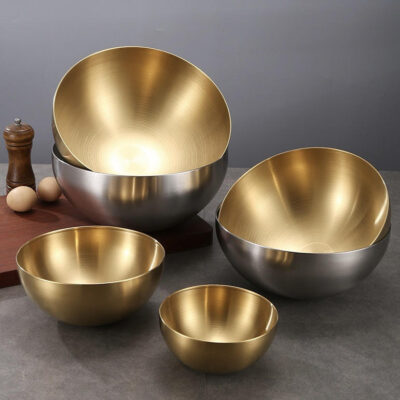 Single Layer Stainless Steel Salad Bowl