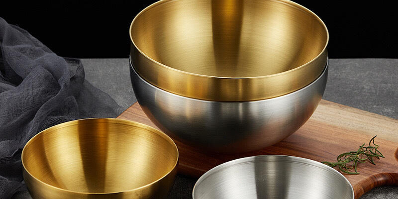 Single Layer Stainless Steel Salad Bowl