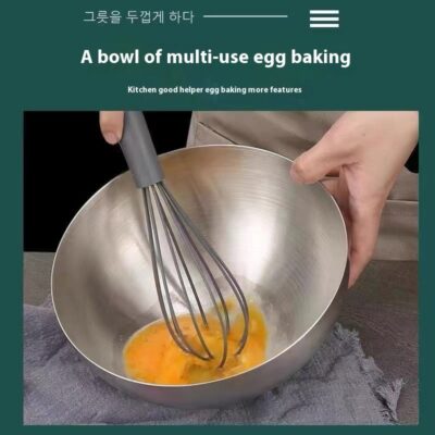 Single Layer Stainless Steel Salad Bowl