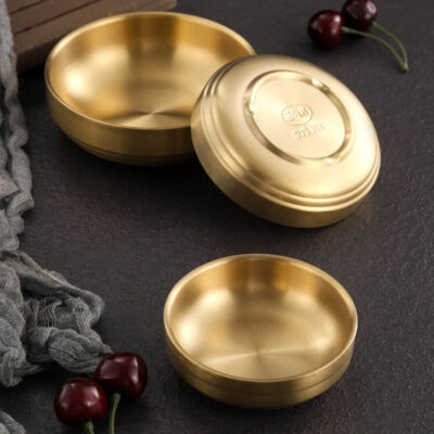 stainless steel condiment bowls with non-slip base