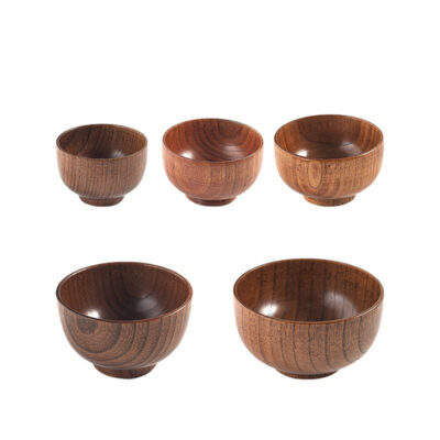 wooden soup salad bowl for kitchen use