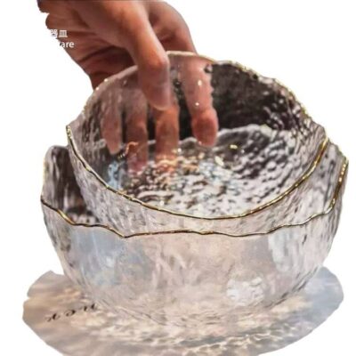 Modern light luxury glass fruit plate