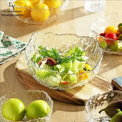 Modern light luxury glass fruit plate