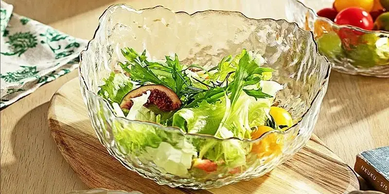 Modern light luxury glass fruit plate
