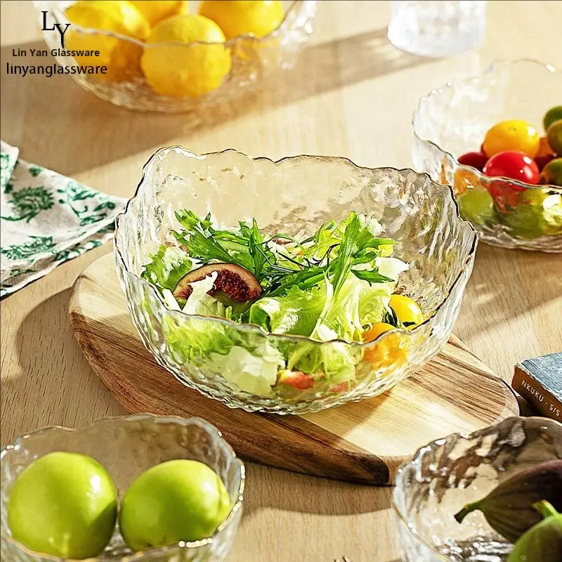 Modern light luxury glass fruit plate