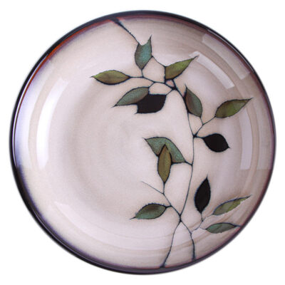 ceramic tableware set with bamboo leaf plate