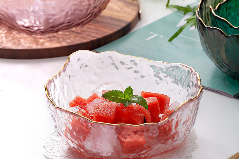 Nordic style golden glass bowl