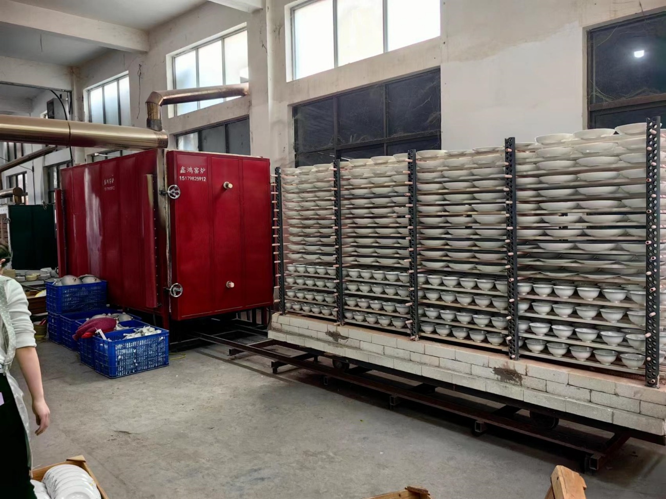 Ceramic Bowl High Temperature Kiln Firing Line