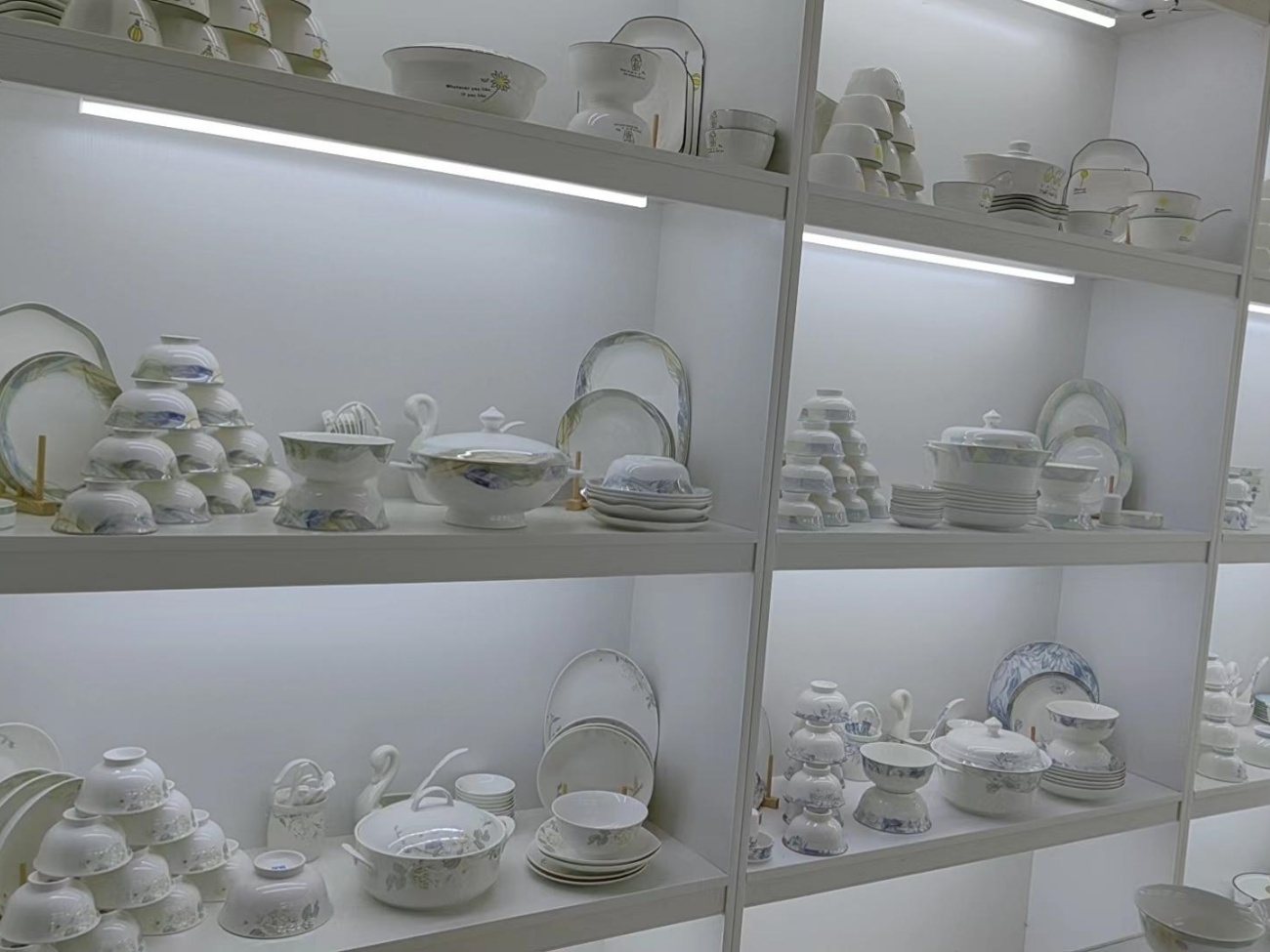 Ceramic Bowl and Dinnerware Showroom Display